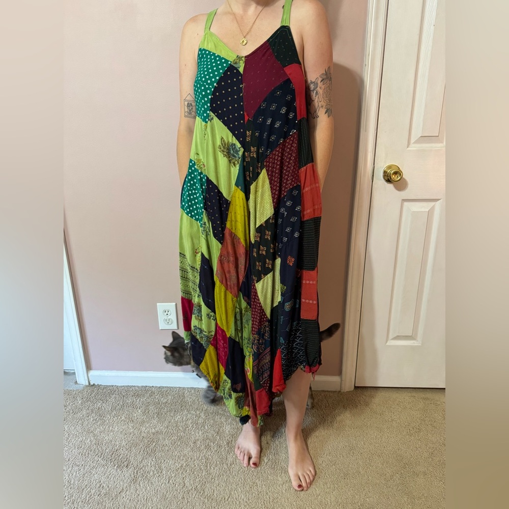 Patchwork Romper - Multicolor